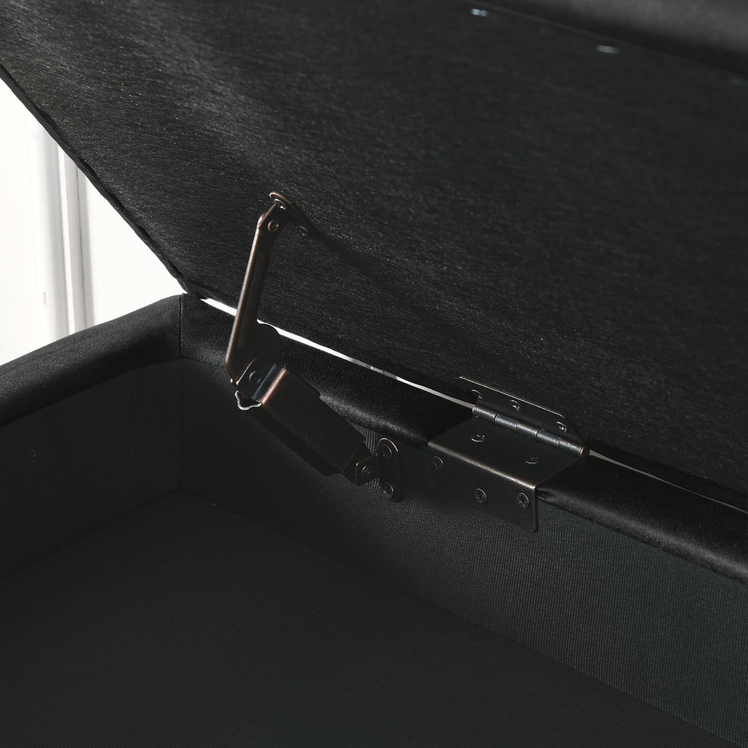 Otomanas de almacenamiento acolchadas, taburete de dormitorio, taburete de cama tejido con patas de madera cruzadas, adecuado para sala de estar y