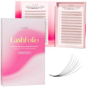 LLBA LashFolio – Abanicos estrechos Promade  Pestañas de volumen hechas a mano  Múltiples selecciones 5D  10D  Rizo C CC D  Grosor 0.03  0.003 in LLBA LashFolio – Abanicos estrechos Promade  Pestañas de volumen hechas a mano  Múltiples selecciones 5D  10D  Rizo C CC D  Grosor 0.03  0.003 in