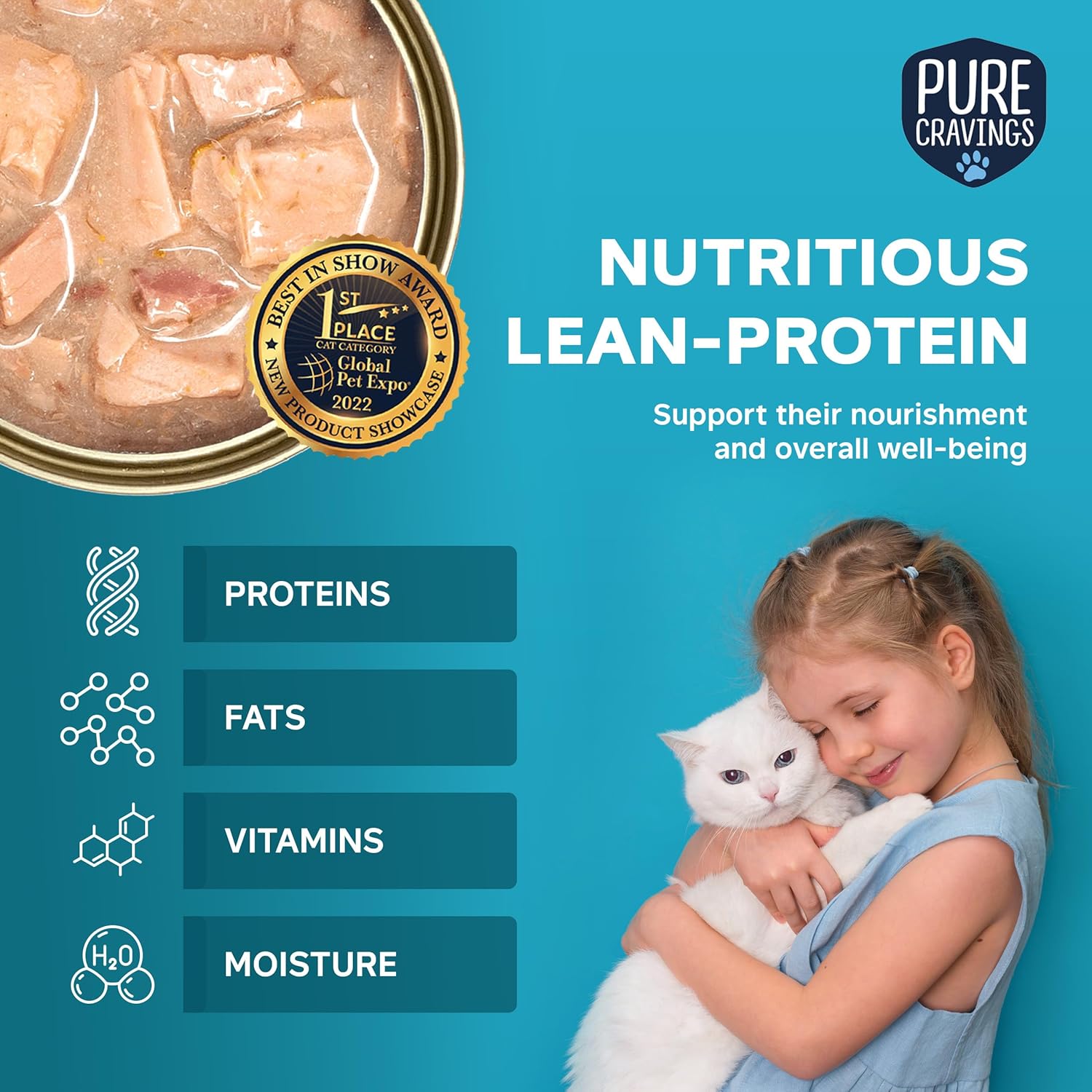 Alimento enlatado húmedo de atún y salmón picado para gatos, 100% probado con mercurio, lata húmeda para gatos, sin granos, proteínas, sin OMG, 3