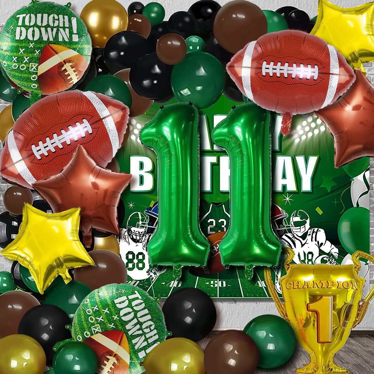 Juego de globos de fútbol americano, decoraciones de fiesta de cumpleaños de fútbol, decoración de fiesta de cumpleaños, decoración de fiesta de