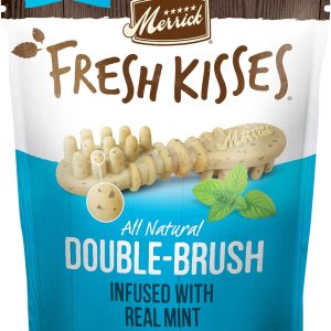 Merrick Fresh Kisses – Masticables dentales para perros para razas pequeñas, golosinas para perros sin granos con infusión de menta real, (6) bolsas Merrick Fresh Kisses – Masticables dentales para perros para razas pequeñas, golosinas para perros sin granos con infusión de menta real, (6) bolsas