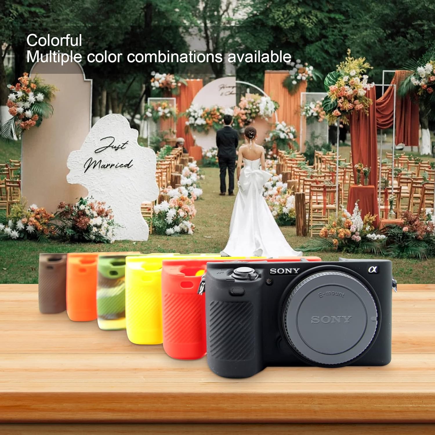 Easy Hood Funda para cámara digital Sony Alpha A6500 ILCE-6500, carcasa de silicona suave antiarañazos, cubierta protectora de piel (rojo)