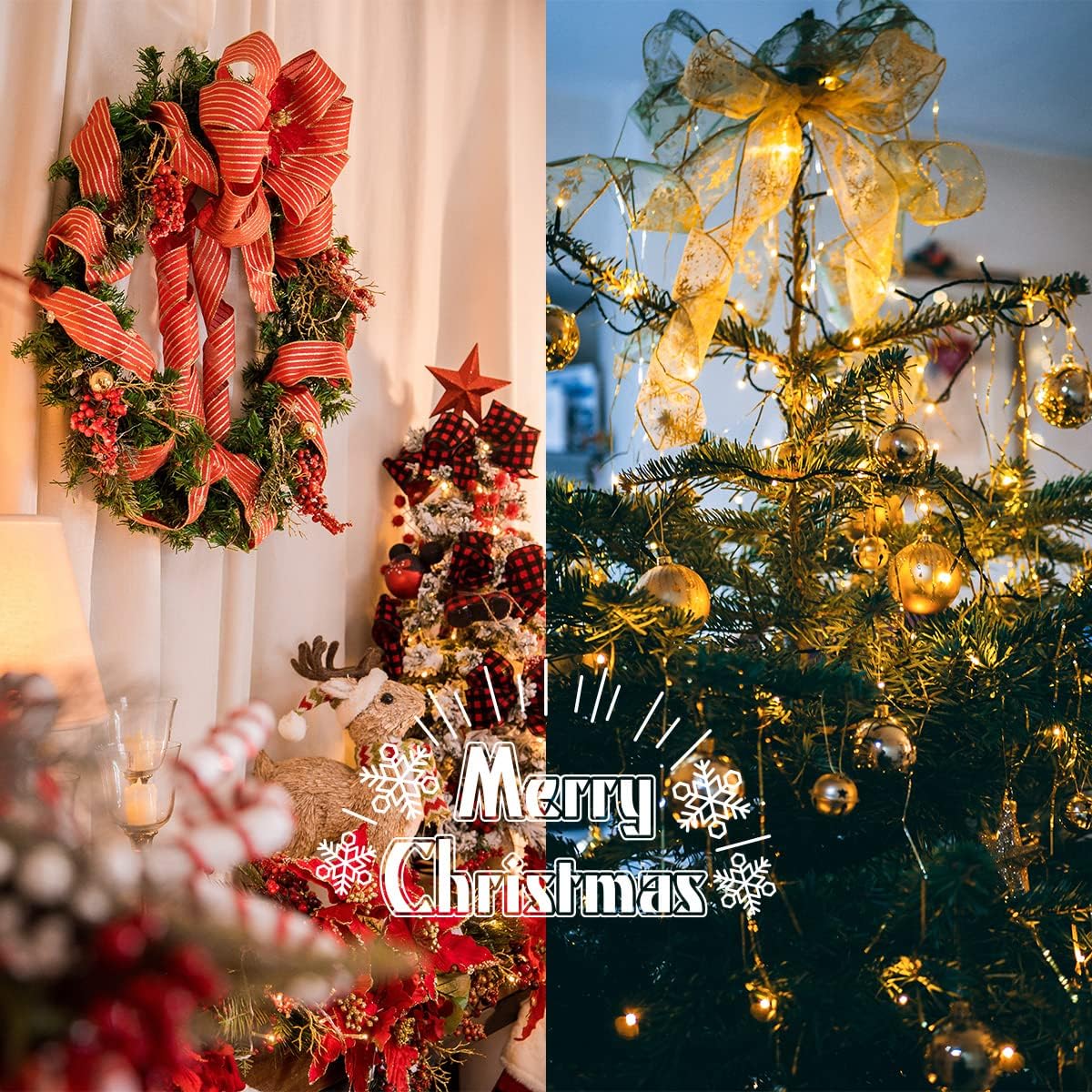 Anivia Deco Cinta de malla, 10 pulgadas x 30 pies cada rollo de cinta de malla metálica para coronas, guirnaldas, adornos y decoración de árbol de