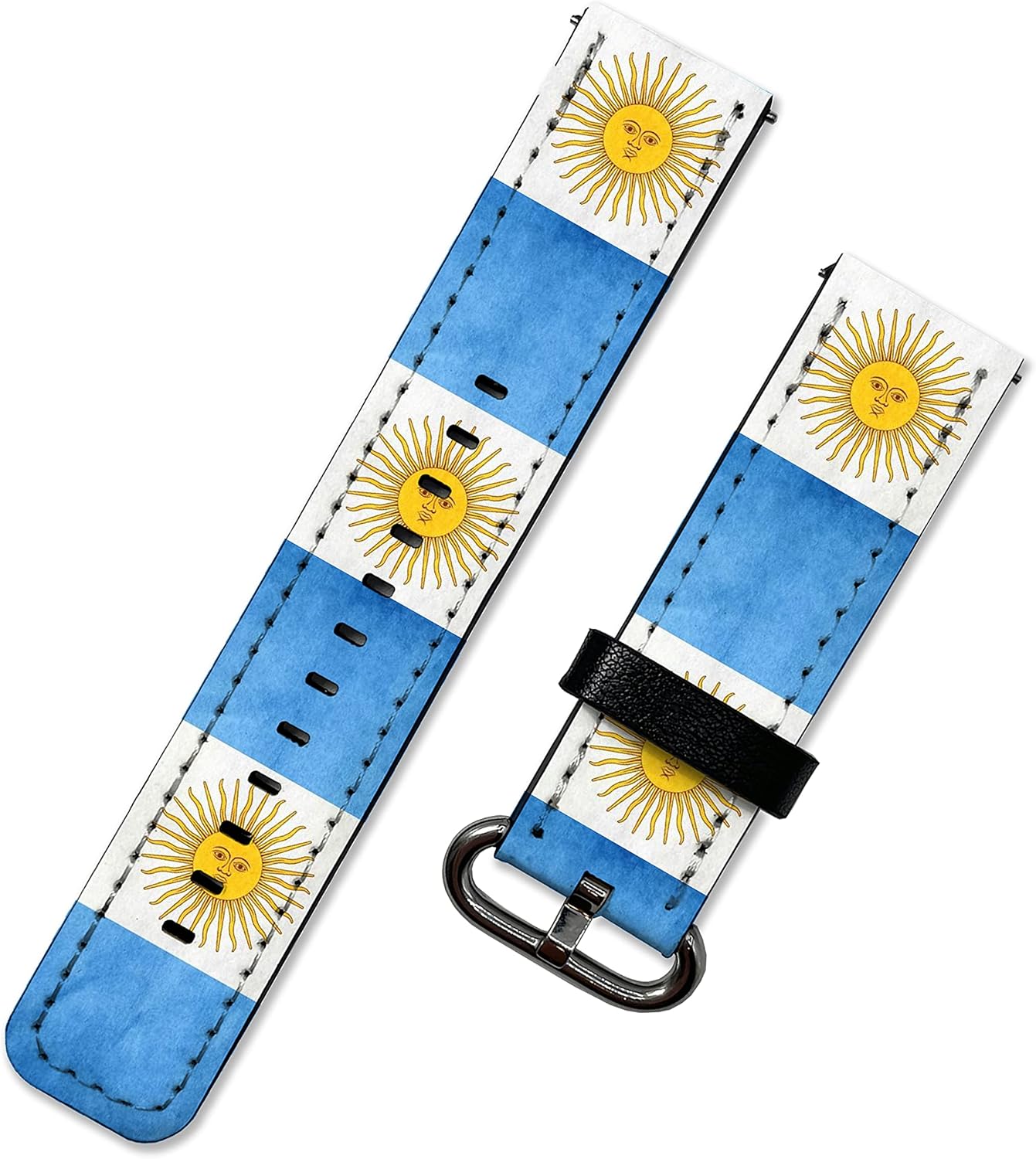 Correa de cuero de repuesto compatible con Samsung Galaxy Watch4 Active 2 Watch4 Classic Active 2 Watch 3 Gear S3 S2 y otros relojes de 20 y 0.866in