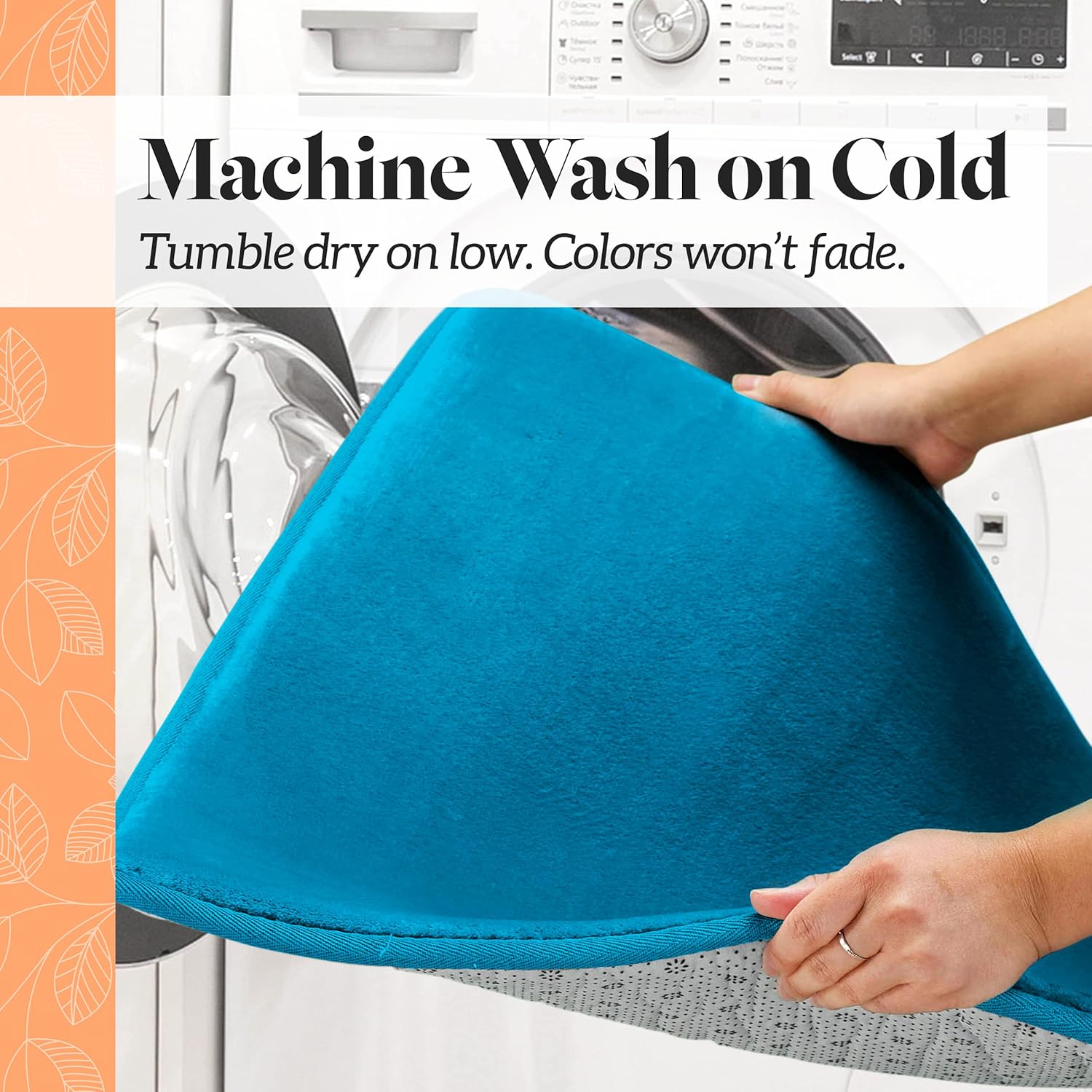 Genteele – Tapetes de baño antideslizantes, color mar Caribe, 20 x 32 pulgadas y de secado rápido, alfombras de espuma viscoelástica