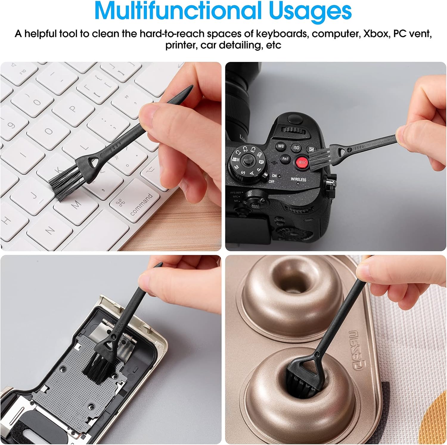 Cepillo de limpieza para teclado de computadora, kit de limpieza para teclado de computadora portátil, limpiador antiestático, cepillo de limpieza
