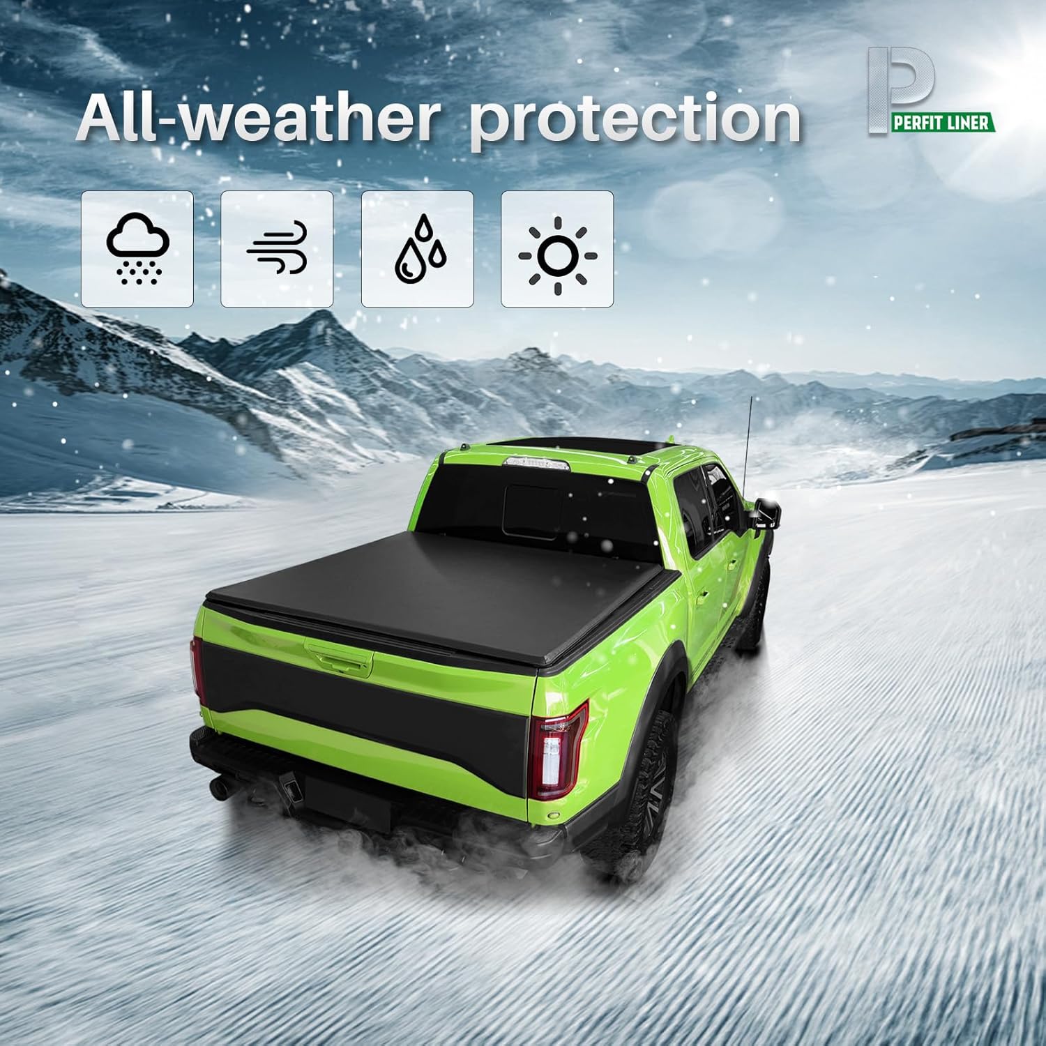 Perfit Liner Cubierta enrollable suave para caja de camioneta para Toyota Tacoma 2016-2023 de 6 pies (74 pulgadas) Fleetside (no para escalón)