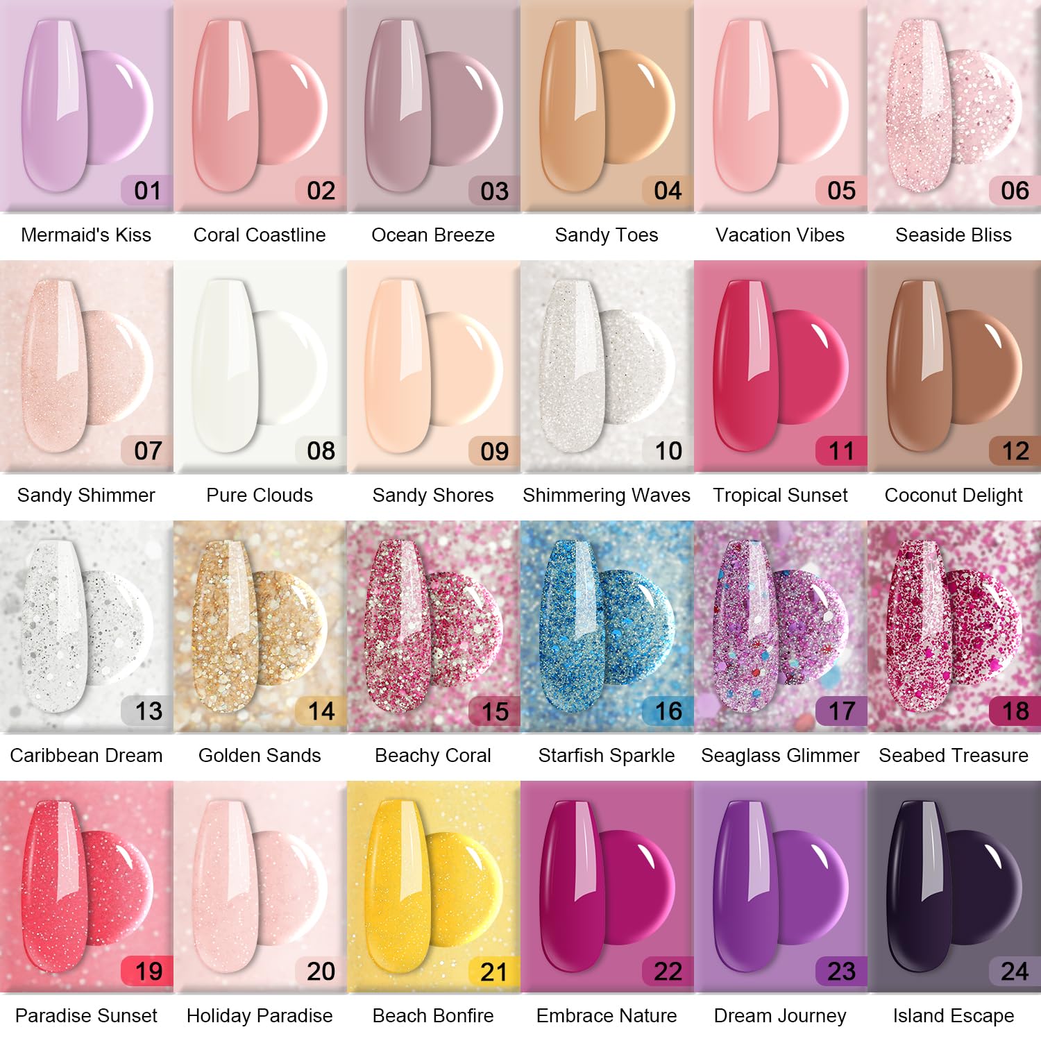 REDNEE Kit de manicura de inmersión de 33 piezas, 24 colores nude, rosa, neutro, sistema de polvo de inmersión para piel, conjunto líquido con base