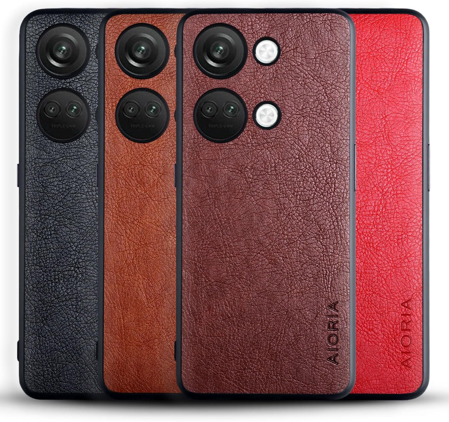 AIORIA Funda para Oneplus Nord 3, pantalla de 6.74 pulgadas, funda de piel sintética de alta calidad, diseño retro de negocios, funda protectora
