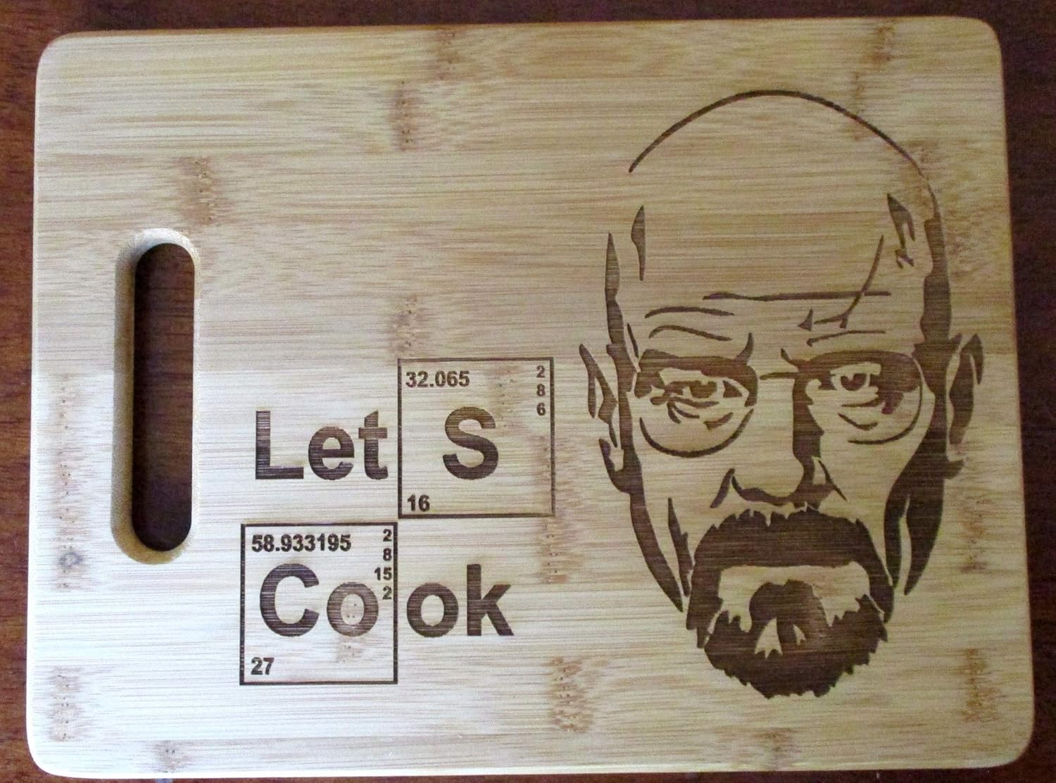Custom Bamboo Cutting Board Wedding gift Let’s Cook Engraved Breaking Bad cutting board Small bamboo cutting board Cheese board New Thicker 11.5 X