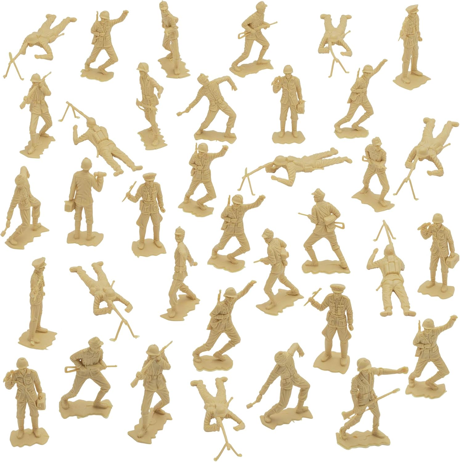 BMC Classic MPC – Figuras de soldado alemán de plástico alemán para hombre, color bronceado, 36 piezas, fabricado en EE. UU