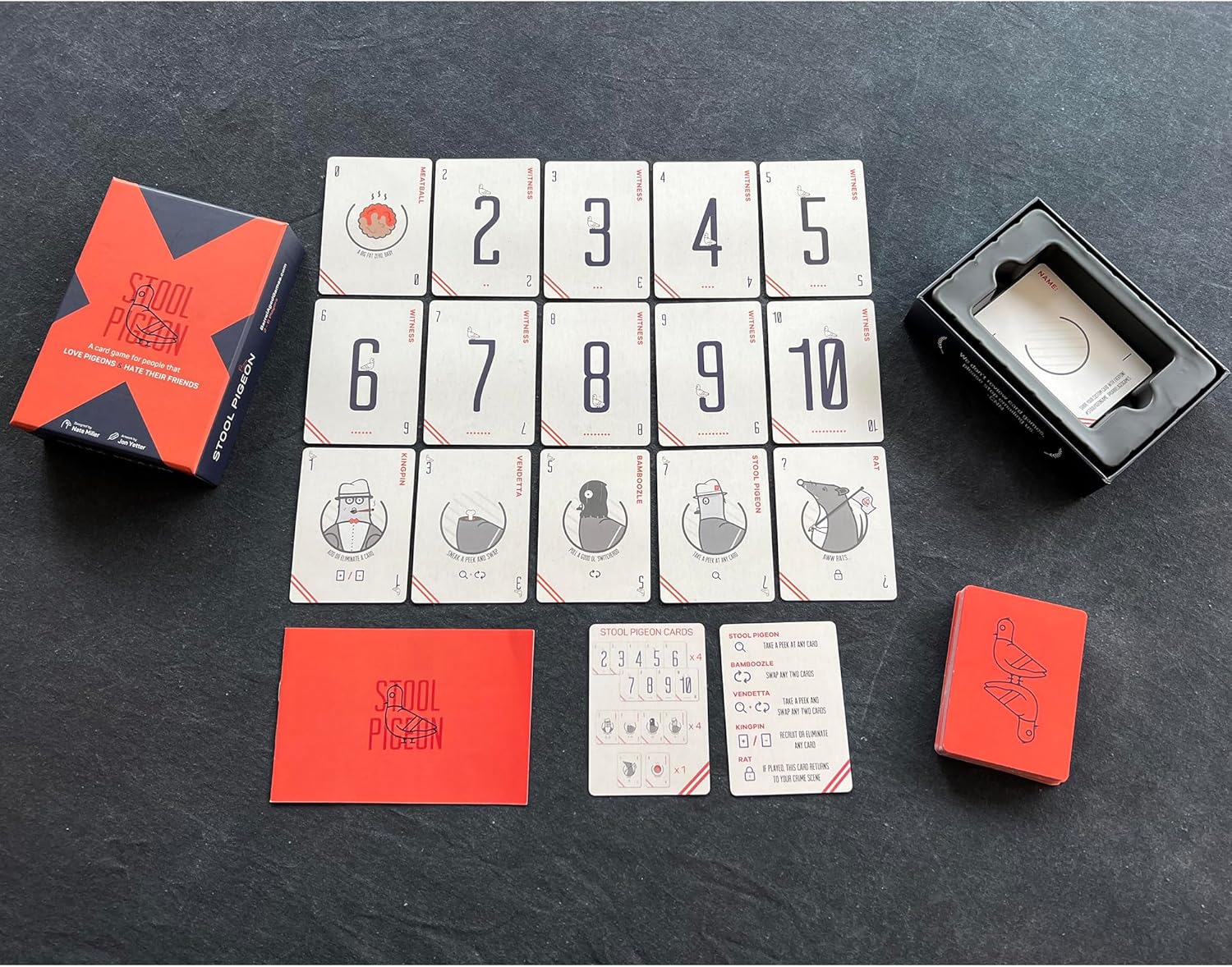 Stool Pigeon – Juego de cartas de mafia táctica rápida que jugarás durante horas. Fácil de enseñar, divertido para todos, a partir de 8 años, 2-6