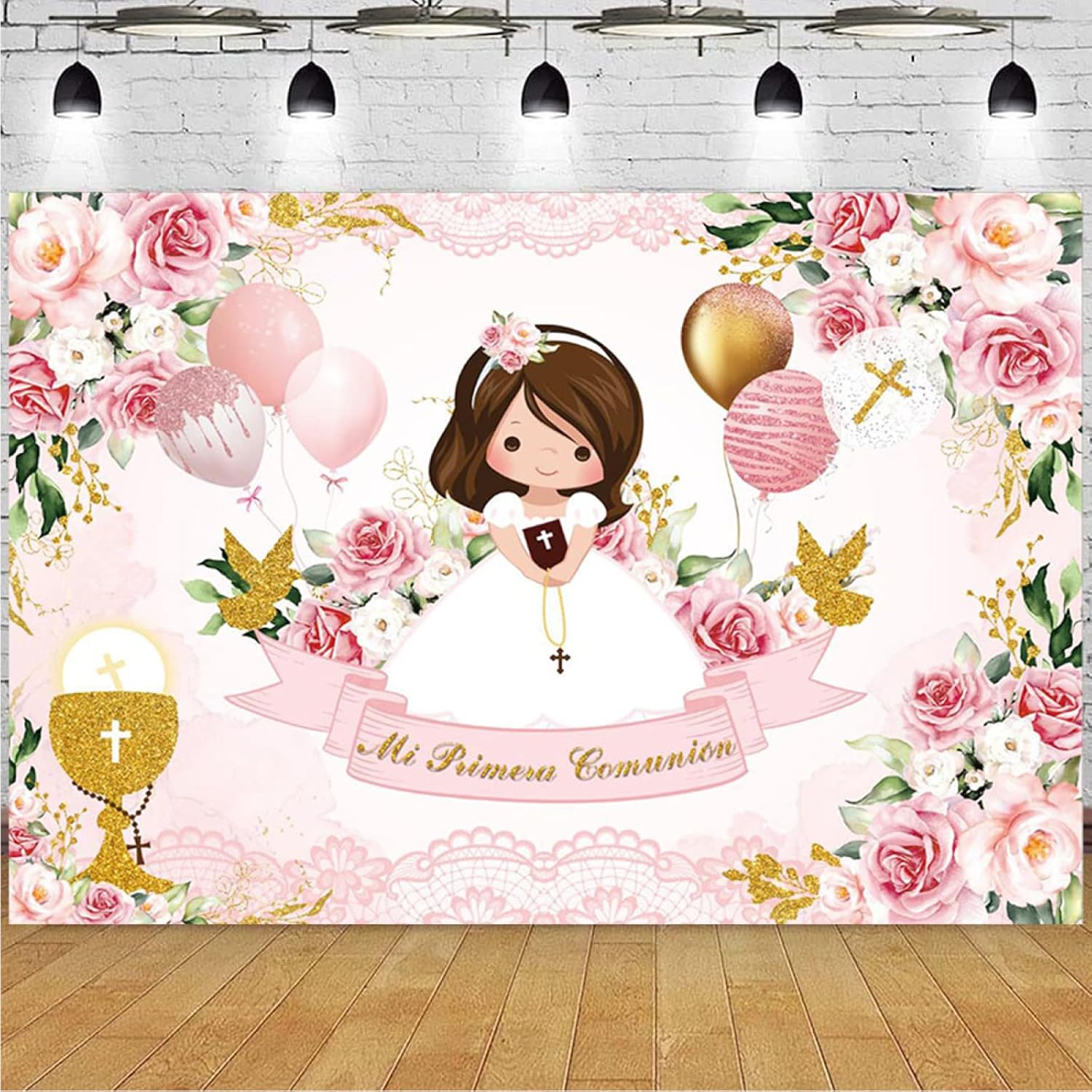 Mi Primera – Fondo de fotografía de comunión para niños, bautizo, fiesta, globos florales, telón de fondo para decoración de baby shower, niños y