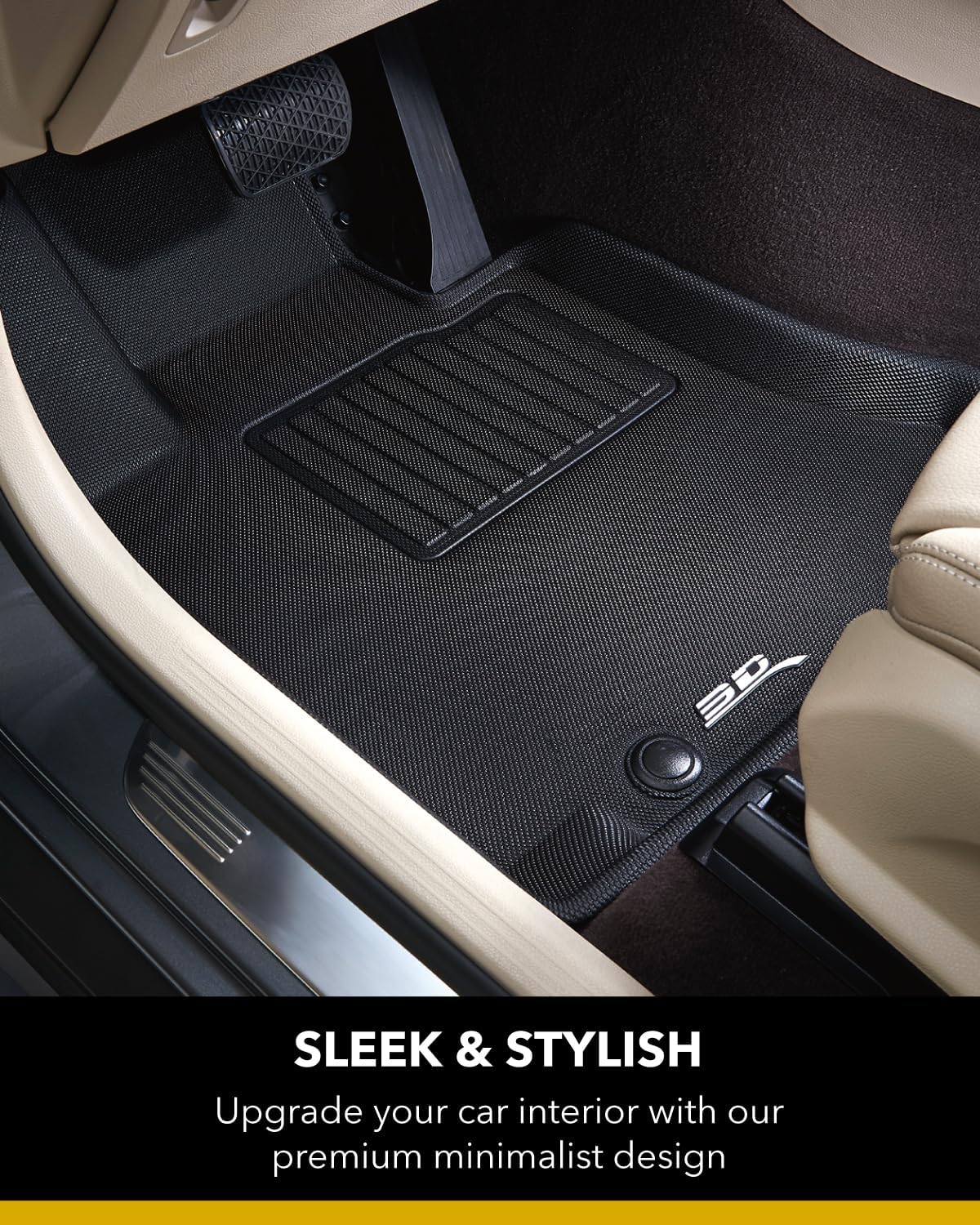 3D MAXpider Alfombrillas para todo tipo de clima para Honda Pilot de 8 plazas 2016-2022, ajuste personalizado, Kagu (1, 2 y 3 fila, negro)