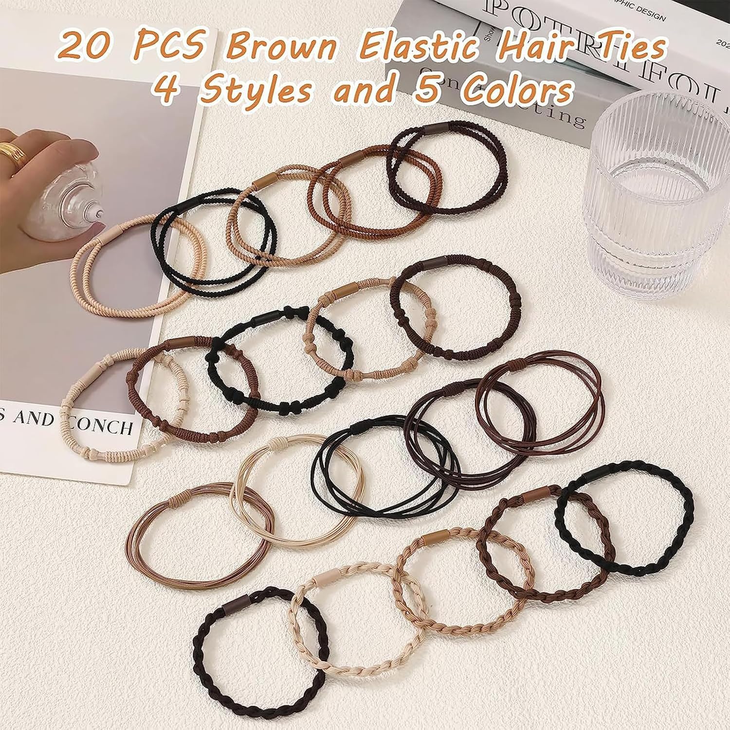 20 ligas para el cabello bohemias, pulseras multicolores para el cabello, lindas cintas elásticas trenzadas, cintas para el cabello bonitas, no