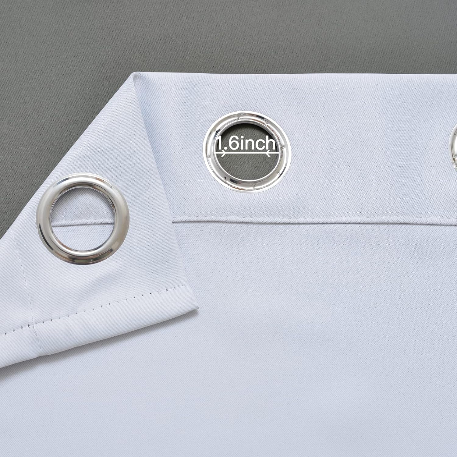 Yakamok Cortinas degradadas de 84 pulgadas de largo, con aislamiento térmico, bloqueo de luz, color degradado de blanco grisáceo a gris, cortinas de