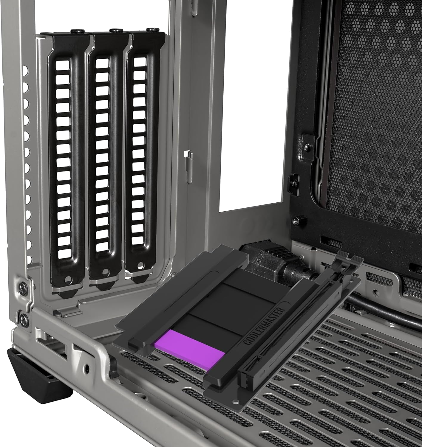 Cooler Master Funda NR200P MAX Mini-ITX con AIO de 11.024 in, 850 W SFX PSU, montaje vertical de GPU, elevador PCIe Gen4, vidrio o panel ventilado