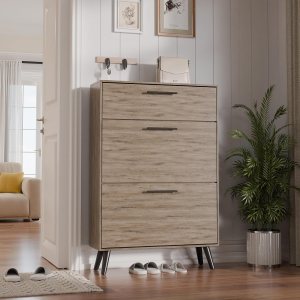 MU Armario de zapatos para entrada, organizador de zapatos con 2 cajones abatibles, armario oculto para zapatos, zapatero delgado cerrado, gris MU Armario de zapatos para entrada, organizador de zapatos con 2 cajones abatibles, armario oculto para zapatos, zapatero delgado cerrado, gris