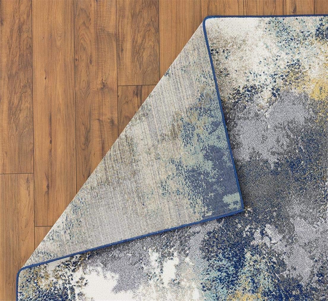 LUXE WEAVERS Beverly Collection 8445 – Alfombra moderna de 2 x 3 pulgadas, color azul