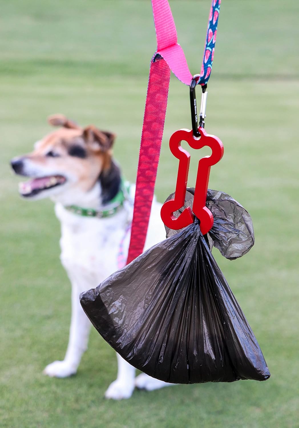 Soporte completo para bolsas de excremento de perro, hecho en Estados Unidos, de aluminio duradero y reciclable, transportador de bolsas de basura