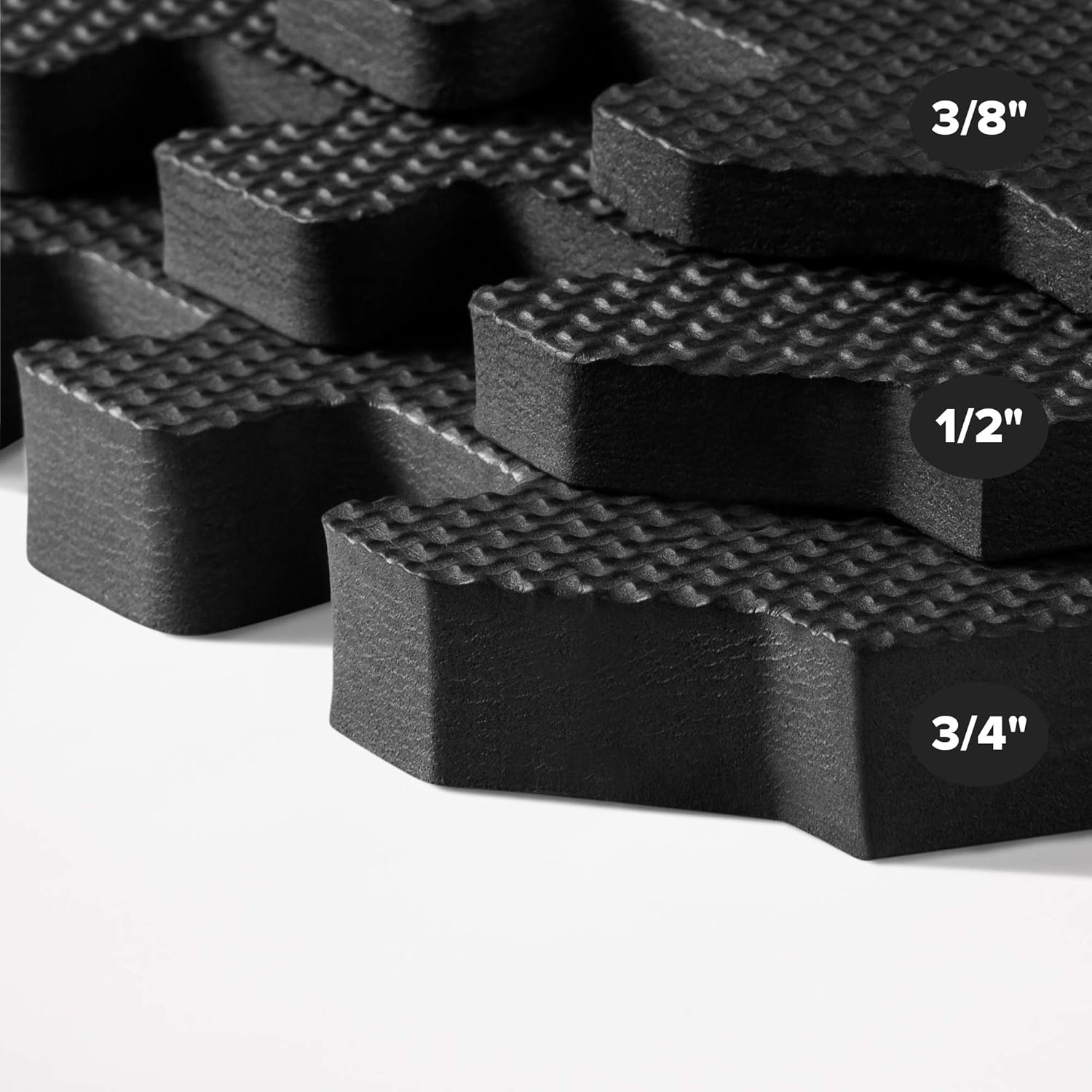 We Sell Mats Azulejos multiusos de espuma etilvinilacetato con un grosor de 0.5 pulgadas, tapetes para suelo entrelazadas para gimnasios interiores