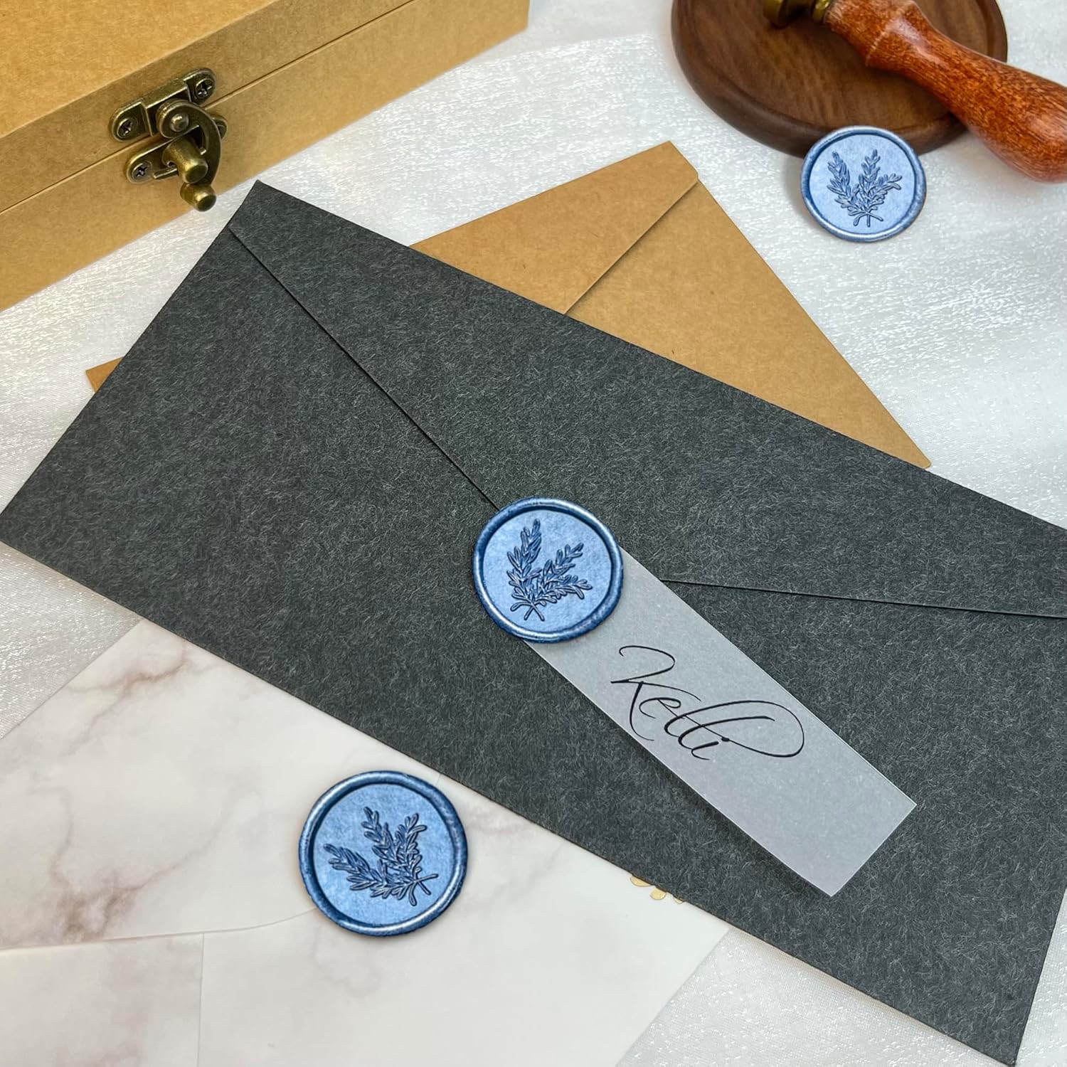 25 calcomanías para sellos de cera, hechas a mano, autoadhesivas, para invitaciones de bodas, sobres, envoltura de regalo, Navidad (estilo romero,