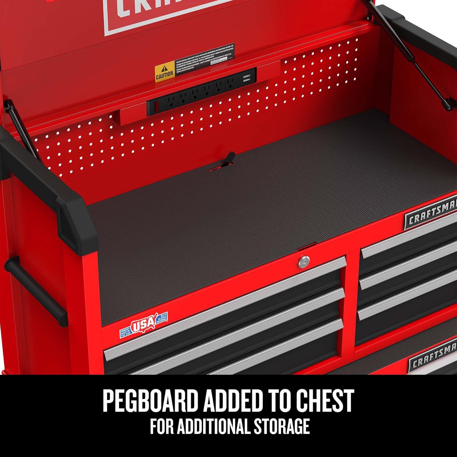 CRAFTSMAN S2000 – Cofre de 4 cajones de 26 pulgadas con luz y división (CMST32642RB)