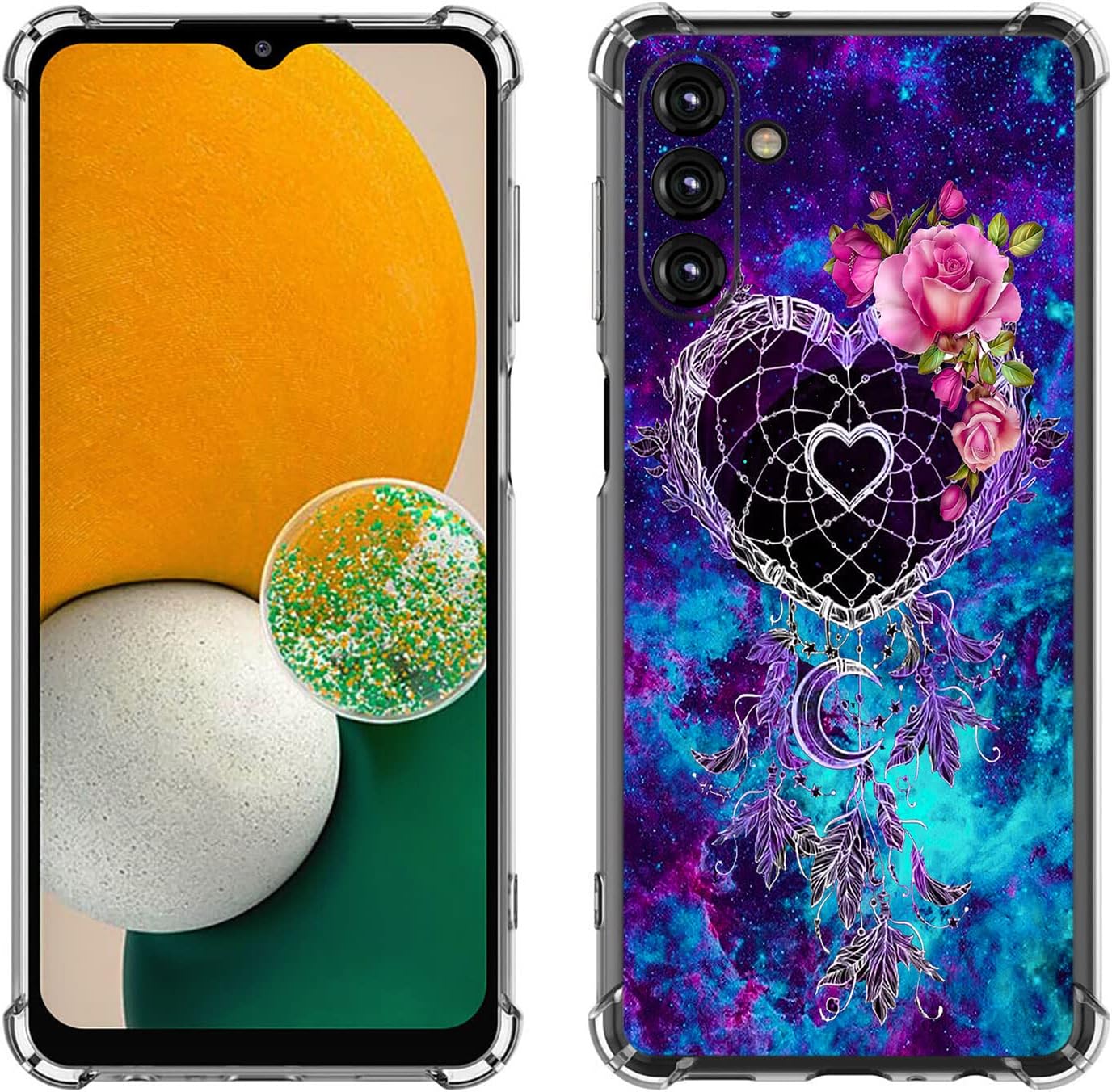 Funda para Galaxy A14 5G, atrapasueños con protección contra caídas espaciales, a prueba de golpes, TPU de cuerpo completo, resistente a los