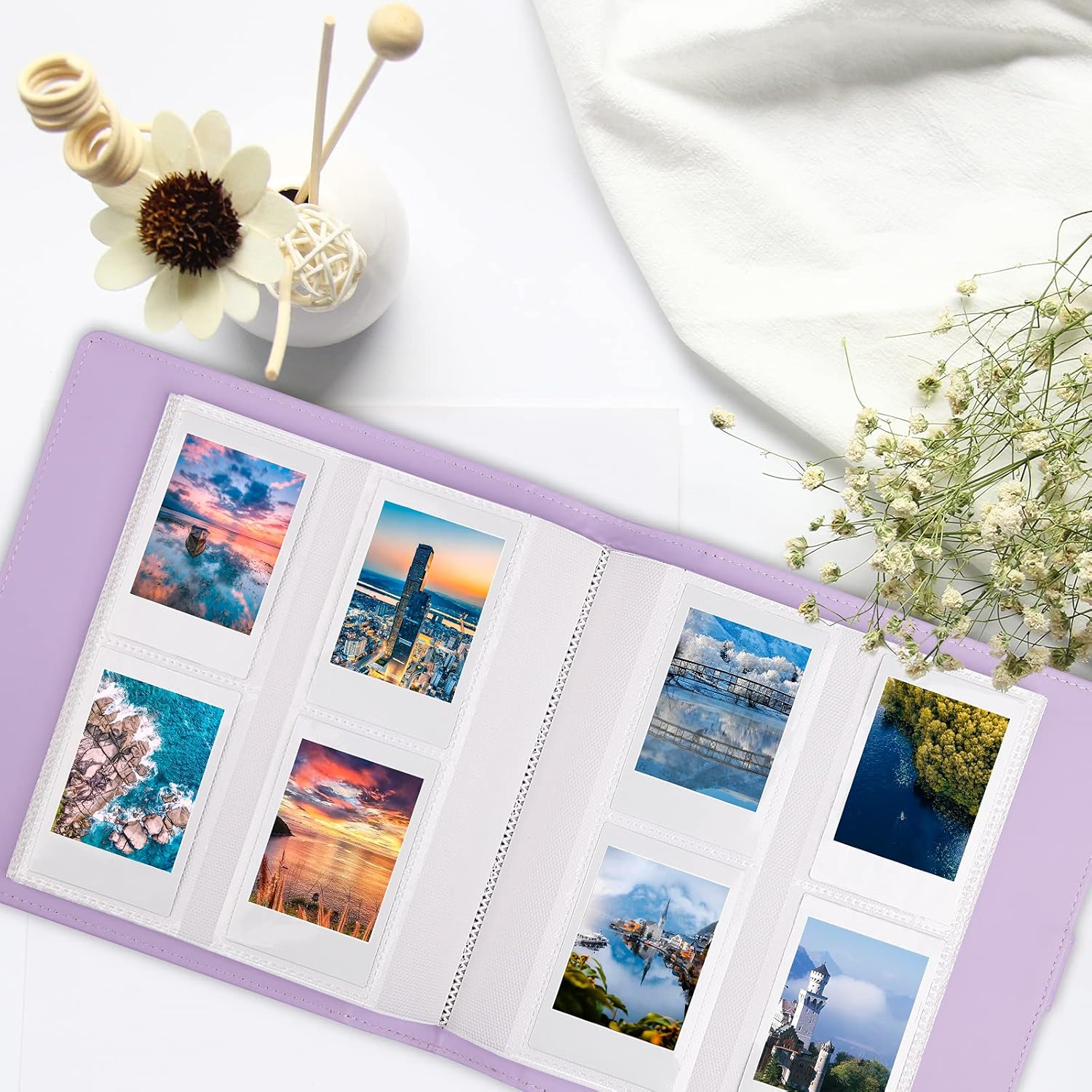 2 unidades de 256 álbumes de fotos para Fujifilm Instax Mini cámaraPolaroid imágenes de 2 x 3 pulgadas, álbum de fotos de 2 x 3 para cámara