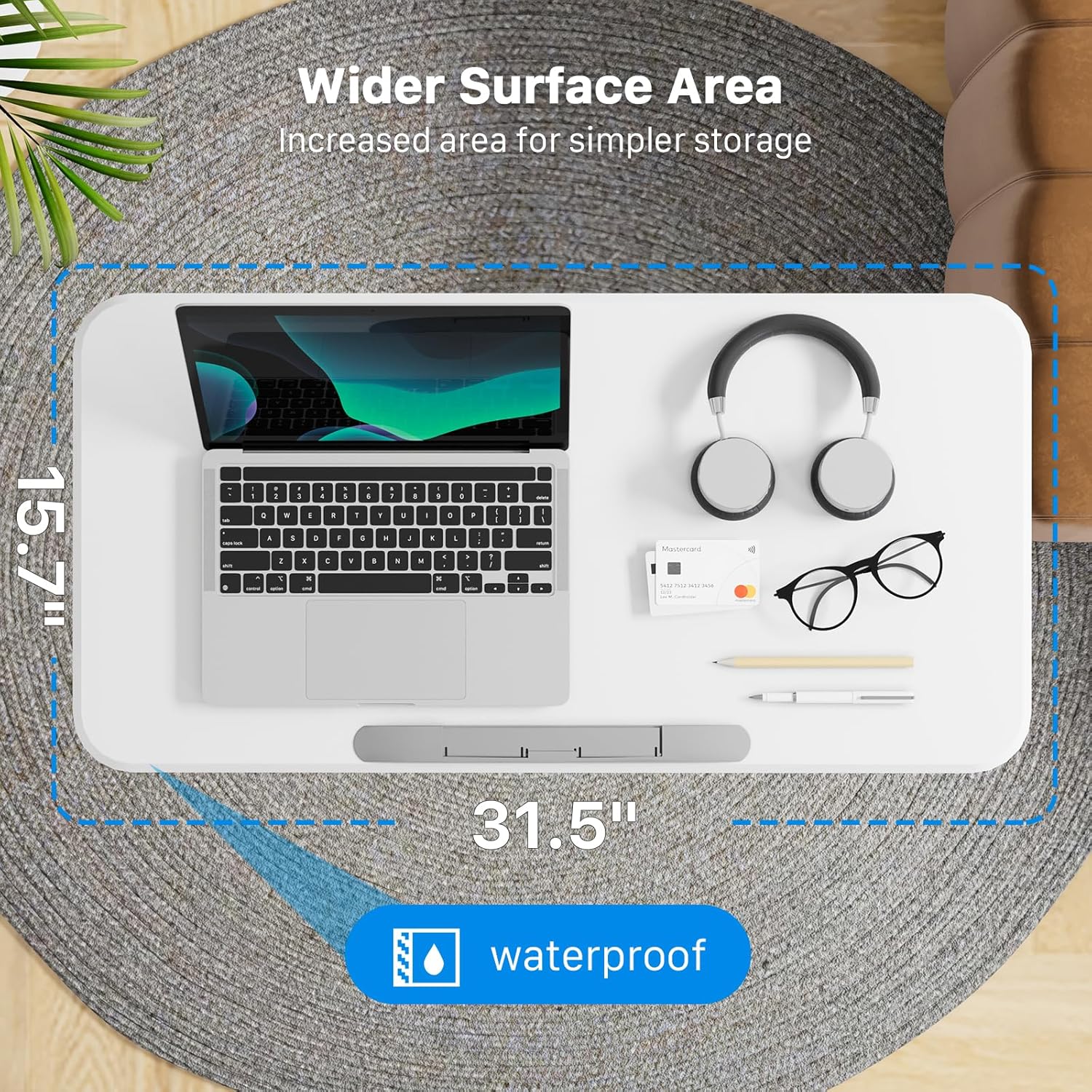 Escritorio móvil de pie, escritorio de altura ajustable para laptop, mesa de noche inclinable de 90, escritorio portátil para computadora con