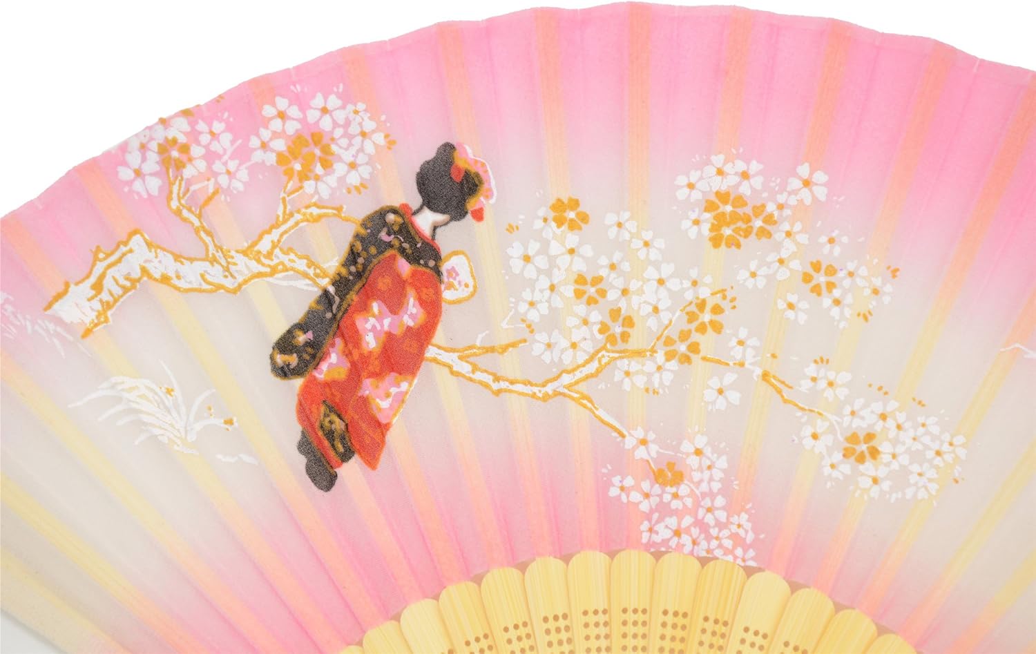 OMyTea Landscape abanico desplegable con motivo de paisaje 8,27 pulgadas con funda de tela para protección, estilo chinojaponés clásico. Ideal para