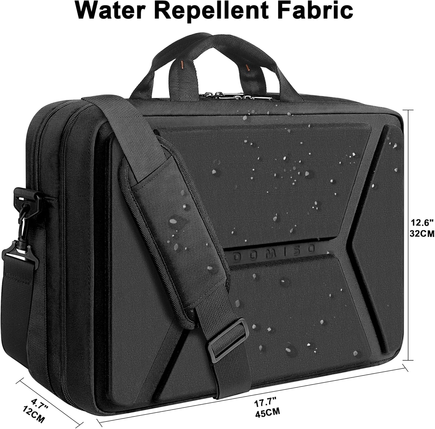 DOMISO Maletín para laptop de negocios de 17 pulgadas, repelente al agua, a prueba de golpes, bolsa de viaje compatible con cuadernos de 17 a 17.3