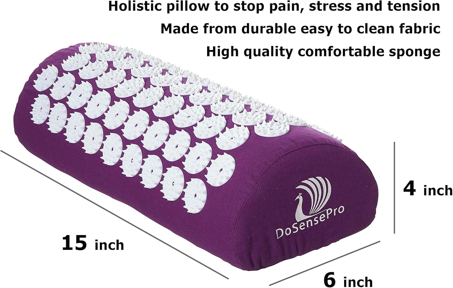 Almohada de acupresión de DoSensePro. Almohada de masaje de acupuntura para espalda, cuello, alivio del dolor y relajación. Dolores de cabeza y