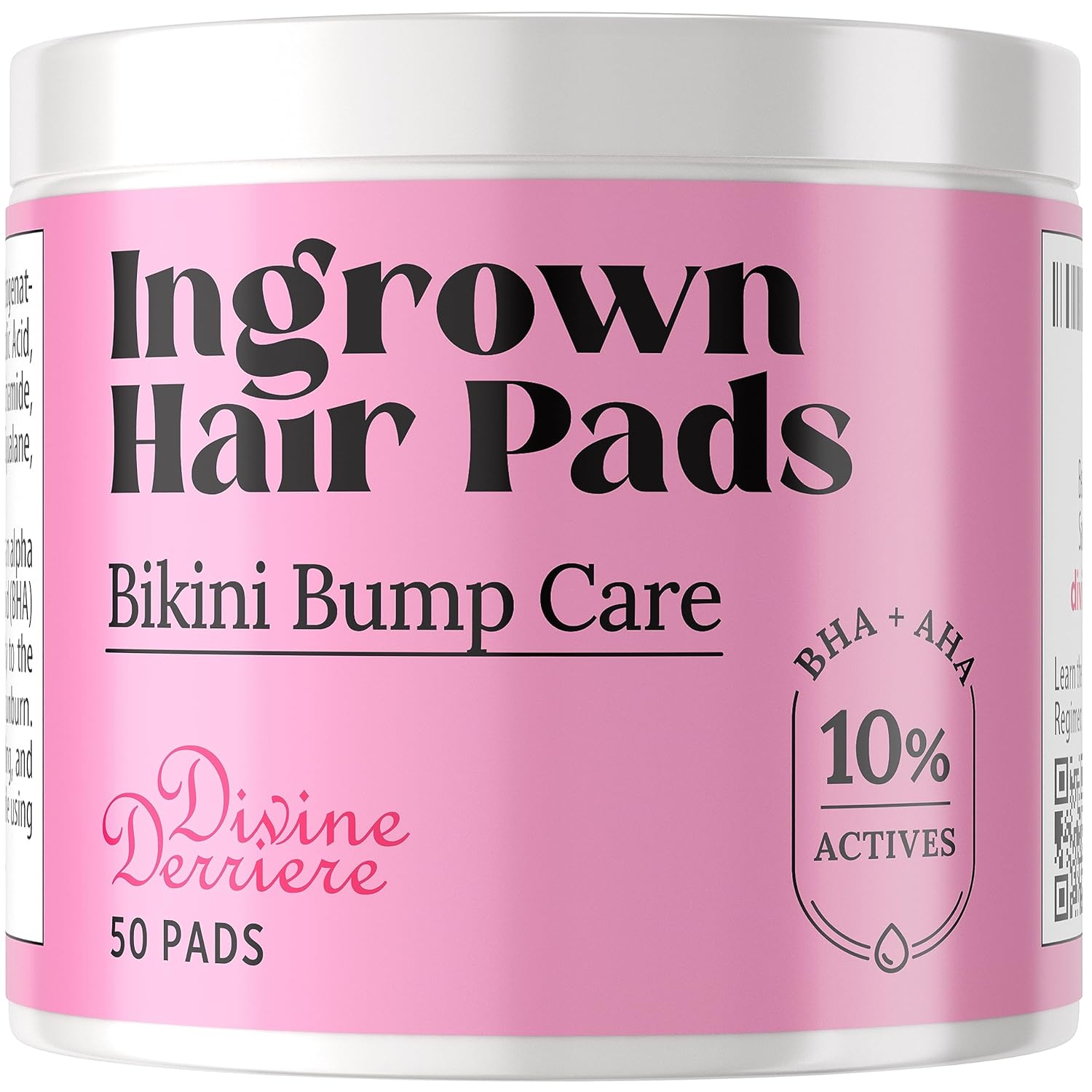 Divine Derriere Gel corrector de manchas oscuras íntimas para el área del cuerpo y del bikini con almohadillas eliminadoras de pelo encarnado