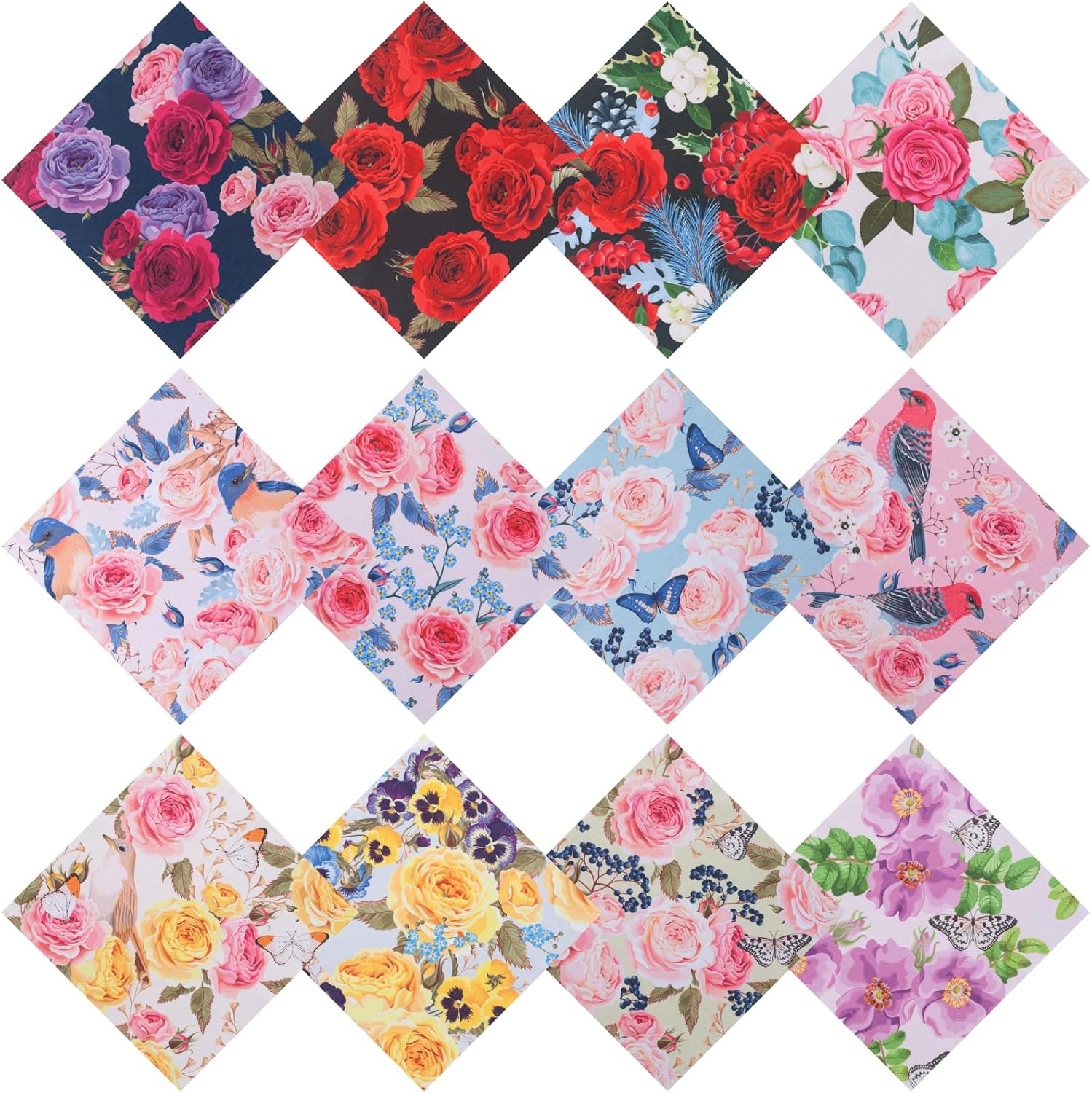 SUNEZLGO 12 paños de limpieza de microfibra, paño de limpieza grueso para lentes, diseño de flores, toallitas limpiadoras de vidrios, paños limpios