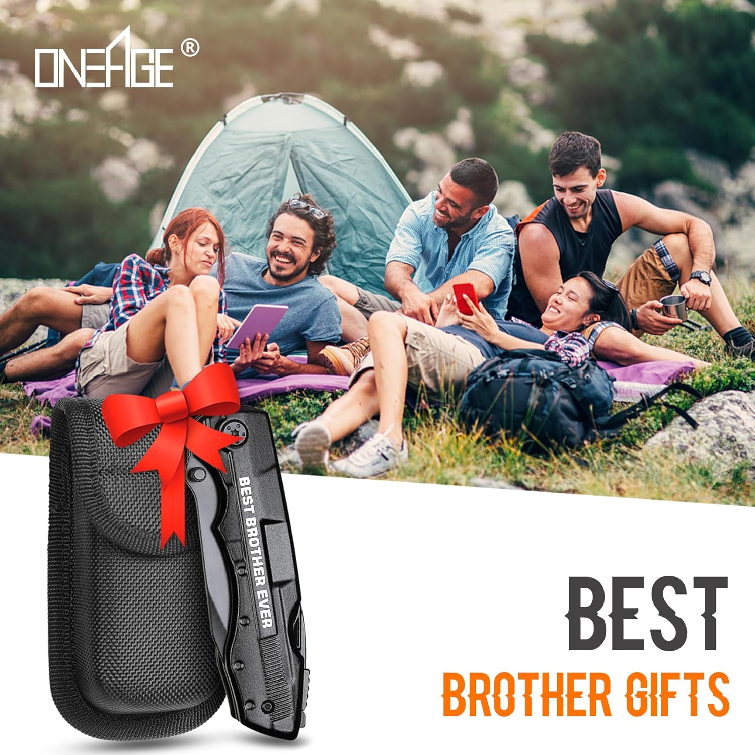 Regalos para hermano, cuchillo multiherramienta “Best Brother Ever”, regalos de Navidad para hermano, ideas de regalos de cumpleaños para hermano,