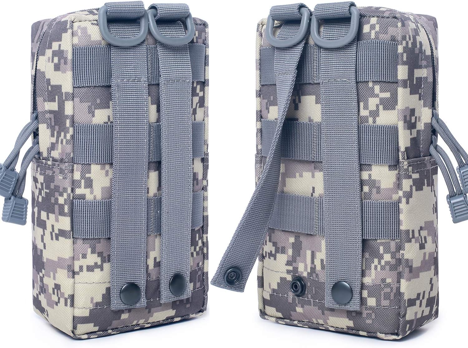 Tacticool Paquete de 2 bolsas Molle – Bolsa táctica compacta resistente al agua EDC