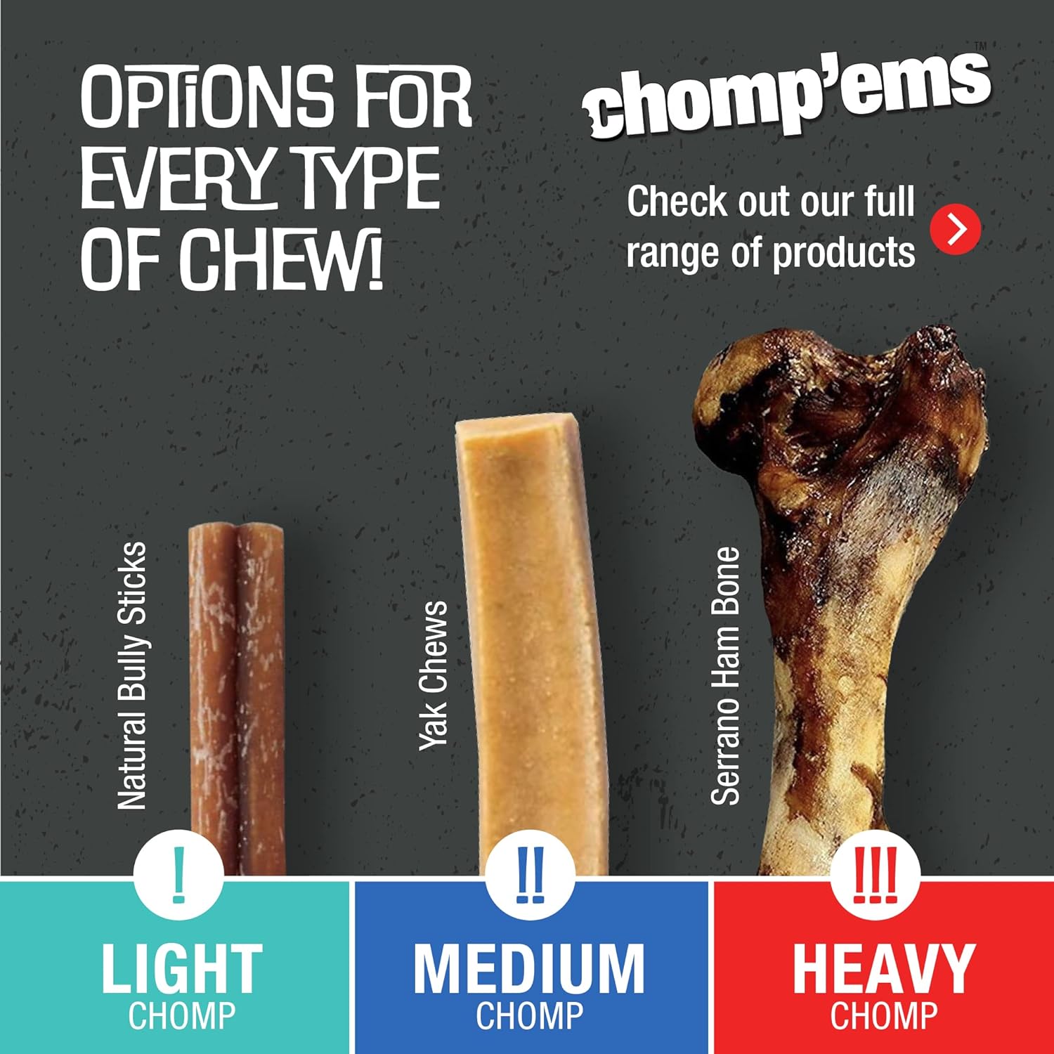 Chomp’ems – Mancuernas de pato y arroz, 4 onzas, golosinas saludables y ricas en proteínas para perros, masticables para perros