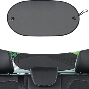 cerfioo Pack-1 Car Window Shade, 39.37In x 19.68In Breathable Thermal Insulation Mesh, Complete Coverage, Universal Automotive Rear Windshield Sun cerfioo Pack-1 Car Window Shade, 39.37In x 19.68In Breathable Thermal Insulation Mesh, Complete Coverage, Universal Automotive Rear Windshield Sun