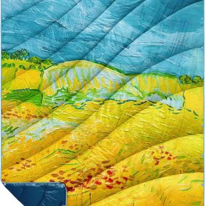 zzlamb Manta de campamento, ligera y cálida, resistente al viento, manta de viaje al aire libre repelente al agua y portátil, colcha cálida para zzlamb Manta de campamento, ligera y cálida, resistente al viento, manta de viaje al aire libre repelente al agua y portátil, colcha cálida para