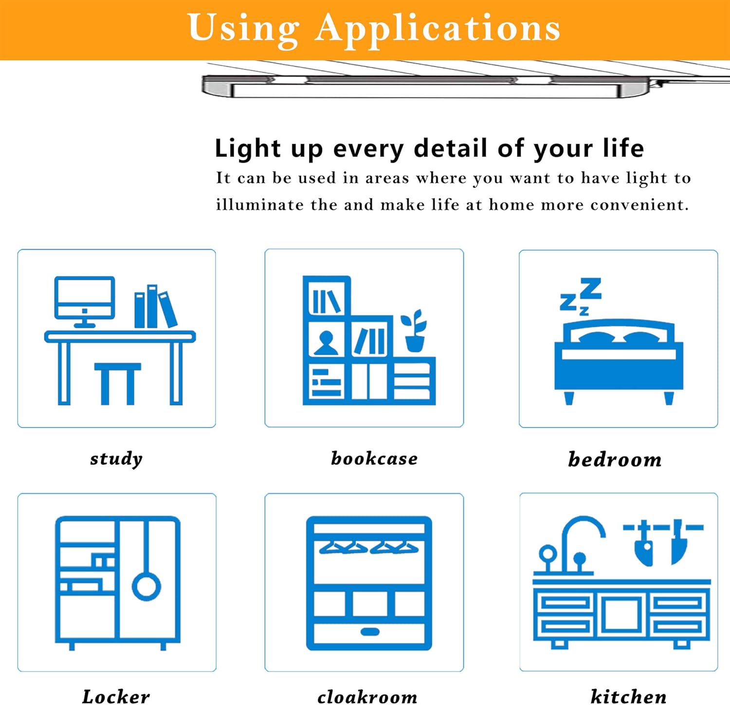 Jukomingda Touch – Kit de iluminación LED para debajo del gabinete, kit de iluminación regulable debajo del mostrador para encimera de cocina,