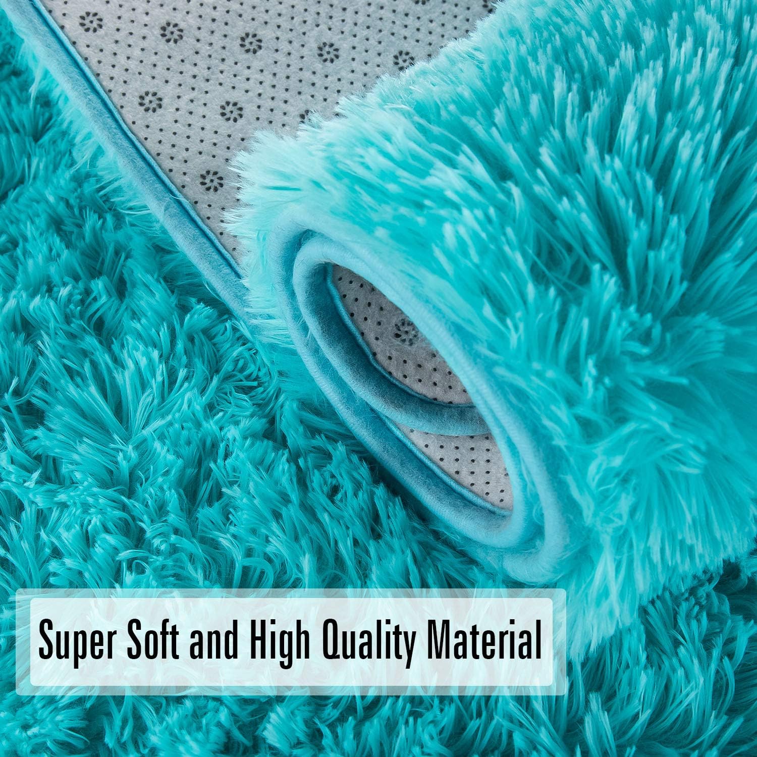 Andecor – Alfombra suave y peluda para decoración del suelo del hogar, dormitorio, sala de estar, interiores, área suave para niños, niñas, bebés