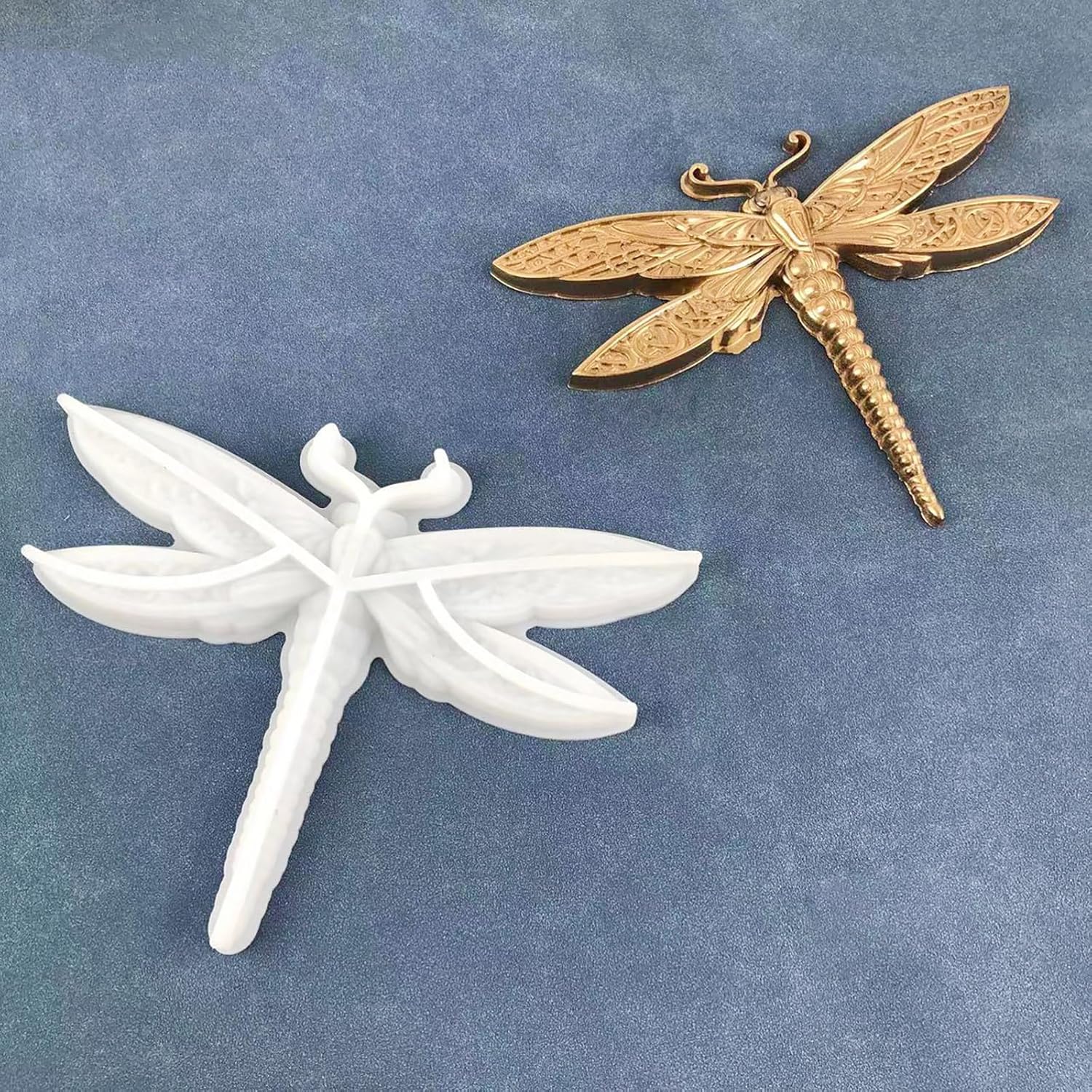 ZHENXI – Molde de silicona con diseño de libélulas en relieve para decoración de pared y adornos colgantes, suministros de manualidades, molde de