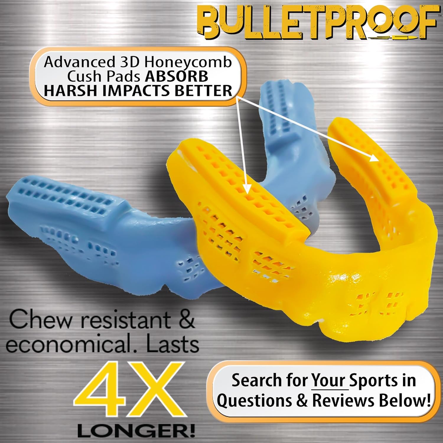 Bulletproof Worlds Thinnest Most Breathable Mouth Guard is 3X Stronger! BJJ Football MMA Basketball Hockey Lacrosse Rugby Boxing Sports Mouthguard