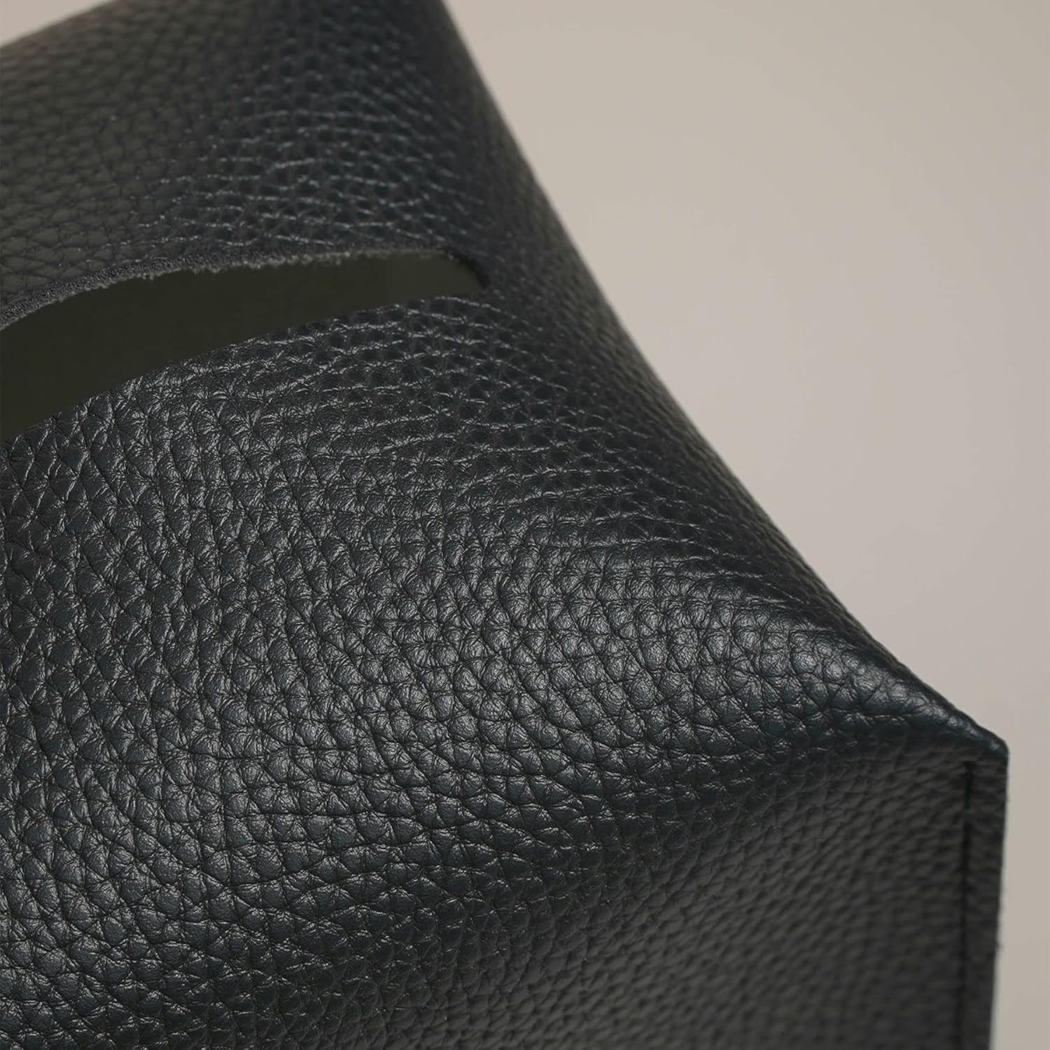OLETHA Funda cuadrada estética para caja de pañuelos, soporte para caja de pañuelos, color negro, juego de 2