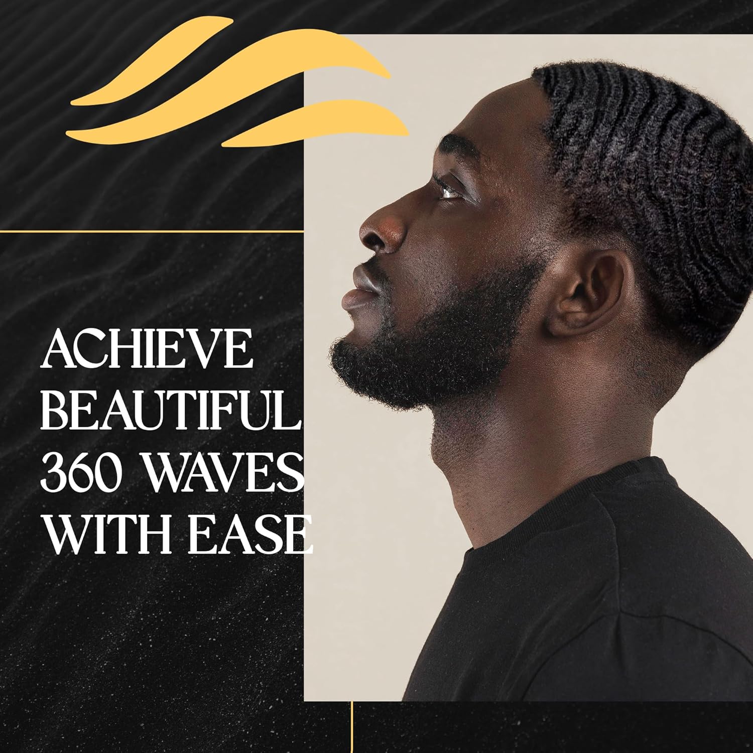 Mawimbi S130 – Cepillo curvo de ondas 360, cepillo de cerdas de jabalí de fuerza media, cepillo versátil para cabello texturizado, semi-grueso, liso