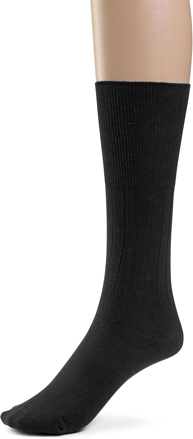 Silky Toes Cotton Diabetic Socks for Women Non Binding Seamless Dress Socks, 3 or 6 Pk Multi Colors Big Sizes
