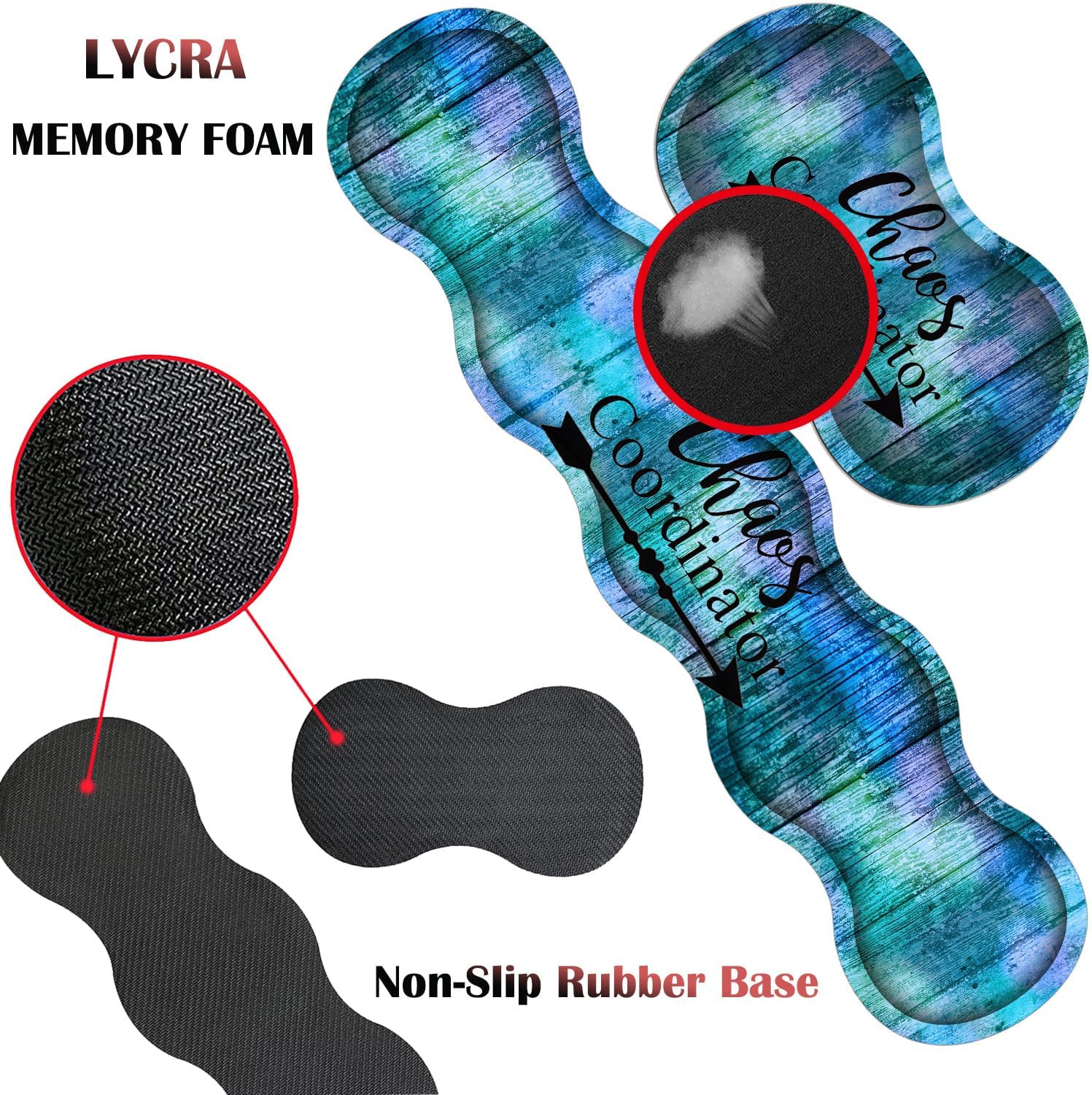 Combo de alfombrilla de mouse 4 en 1, alfombrilla de mouse grande para juegos + soporte de muñeca para teclado + reposamuñecas de mouse + posavasos,
