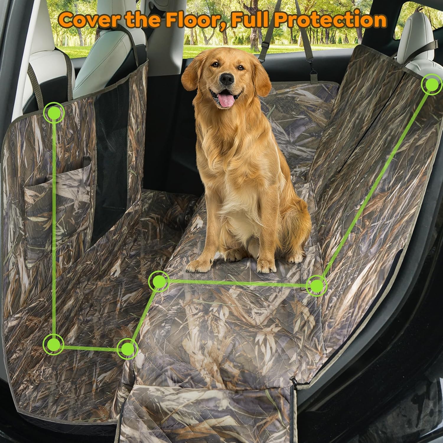 KIMHY Funda XXL para asiento trasero de automóvil para perro (63 pulgadas de ancho x 94 pulgadas de largo), funda de asiento de camión para perro