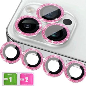 3+1 compatible con iPhone 13 Pro y iPhone 13 Pro Max, protector de lente de cámara con purpurina brillante, cubierta de cámara de vidrio templado, 3+1 compatible con iPhone 13 Pro y iPhone 13 Pro Max, protector de lente de cámara con purpurina brillante, cubierta de cámara de vidrio templado,